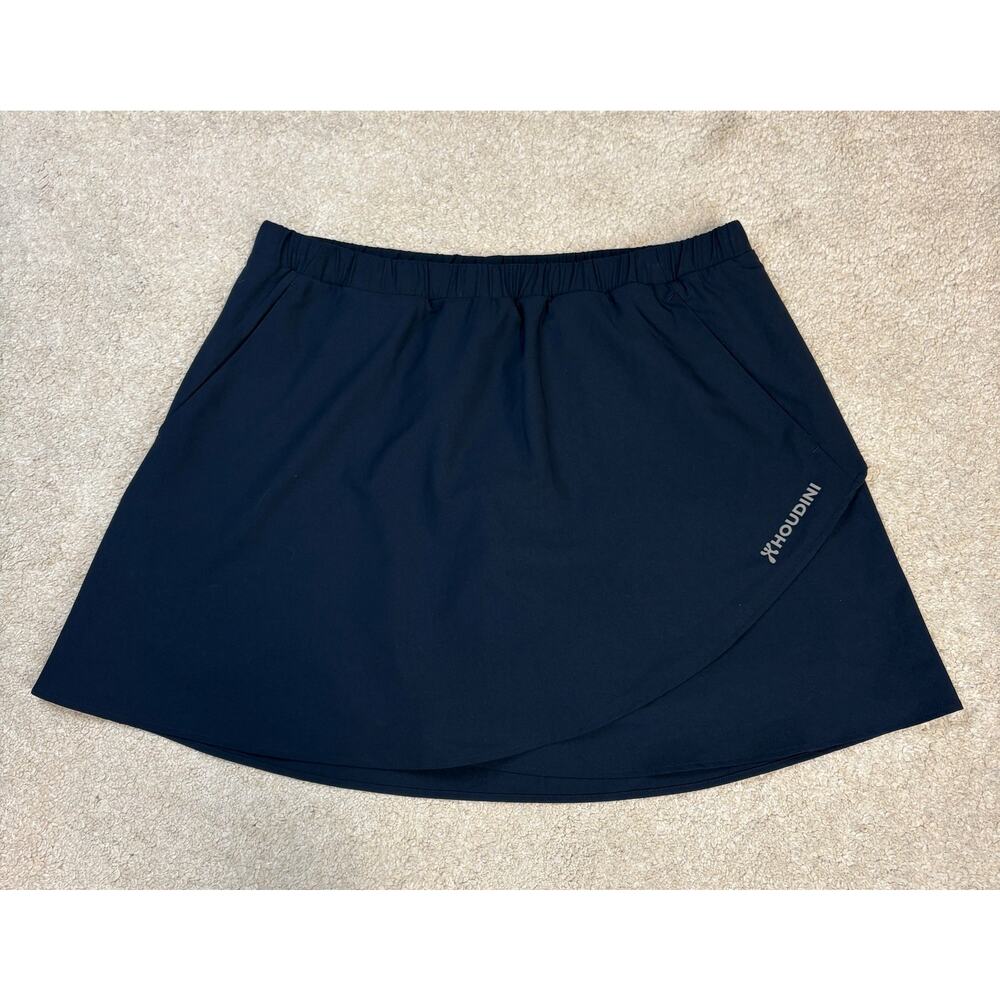 Houdini Women's Athletic Outdoor Skort Navy Blue Lightweight Quick Dry Size L